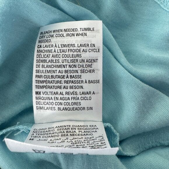 Style & Co Petite Small Top "Explore" Dolman Sleeve Lightweight Burnout Blue New - Picture 8 of 8